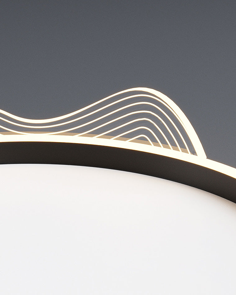Dimmable Round Wavy Ceiling Light