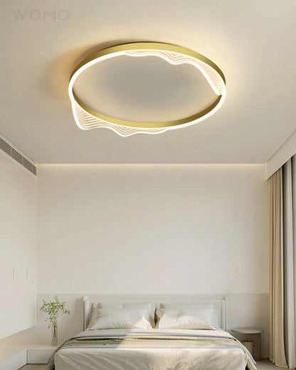 Dimmable Round Wavy Ceiling Light