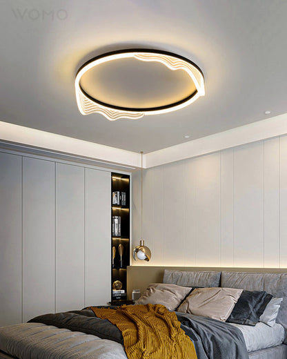 Dimmable Round Wavy Ceiling Light