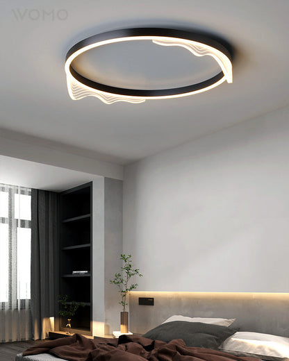 Dimmable Round Wavy Ceiling Light