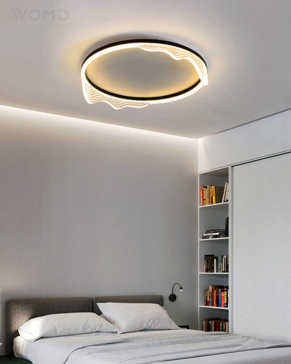 Dimmable Round Wavy Ceiling Light