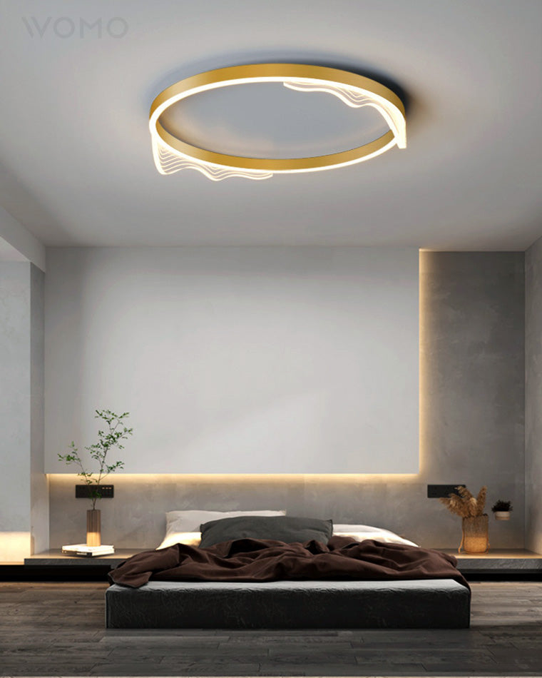 Dimmable Round Wavy Ceiling Light