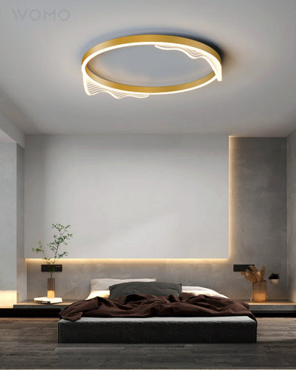 Dimmable Round Wavy Ceiling Light