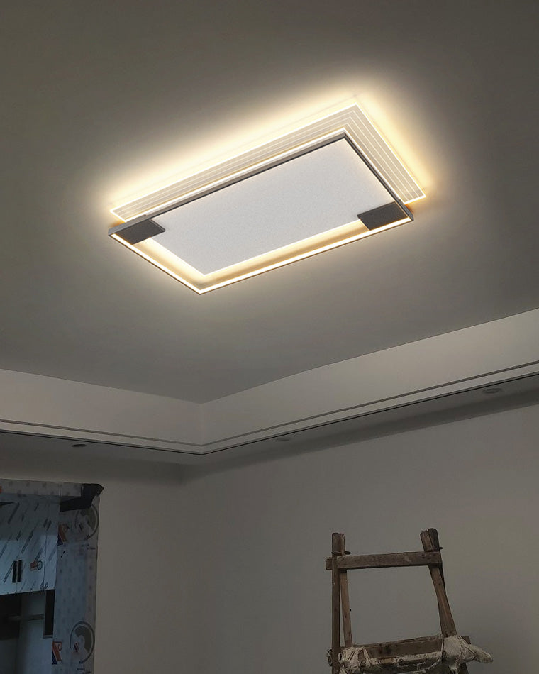 Flat Profile Geometric Recessed Ceiling Light