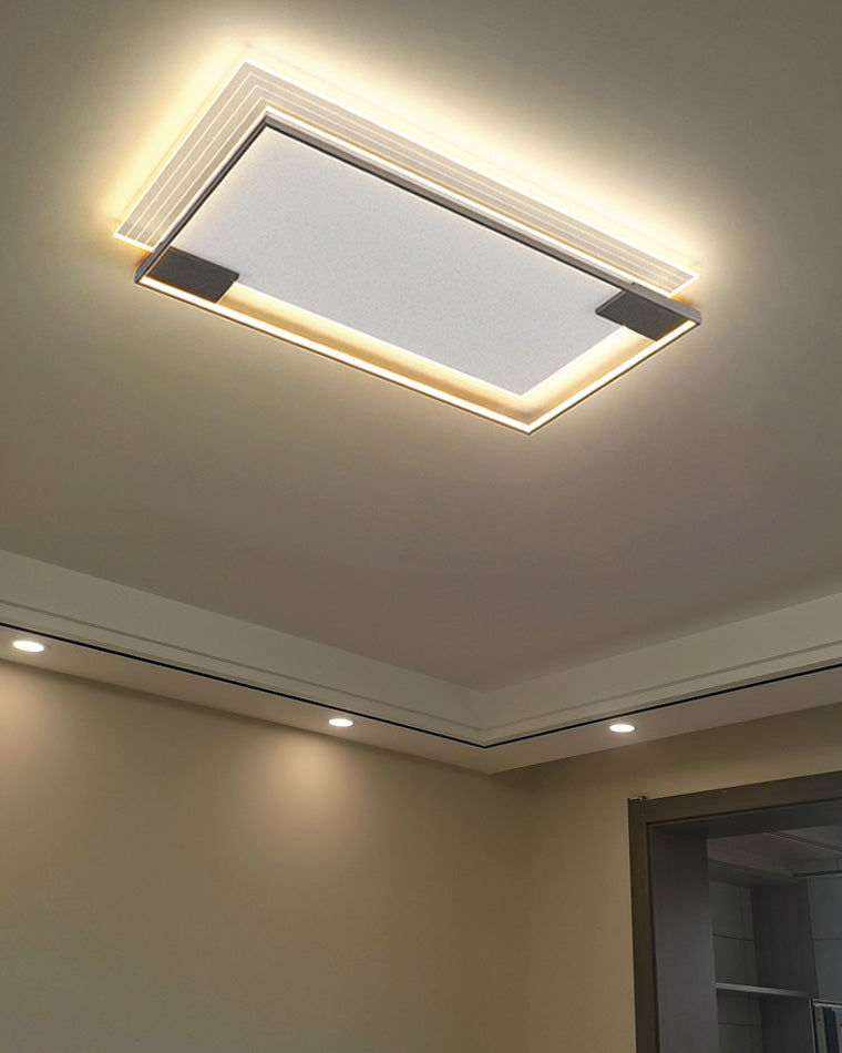 Flat Profile Geometric Recessed Ceiling Light