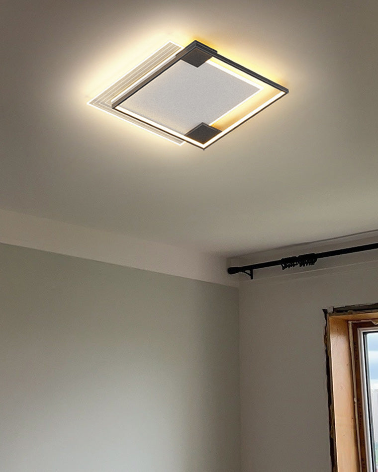 Flat Profile Geometric Recessed Ceiling Light