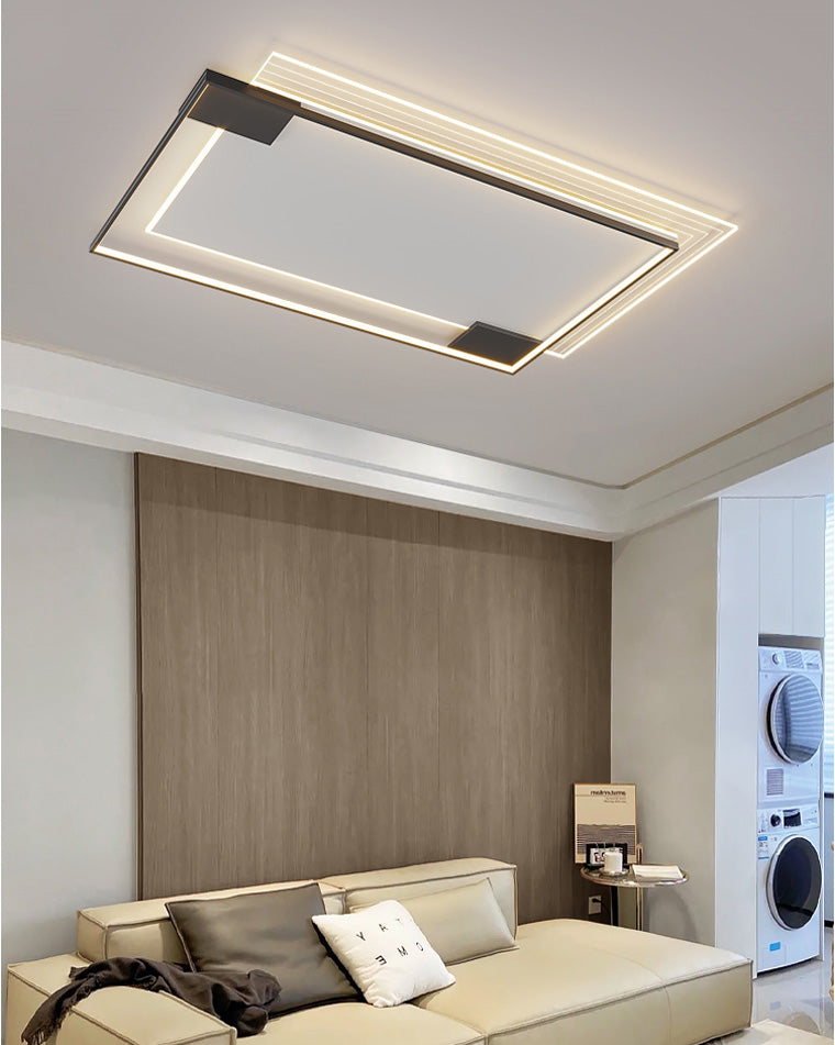Flat Profile Geometric Recessed Ceiling Light
