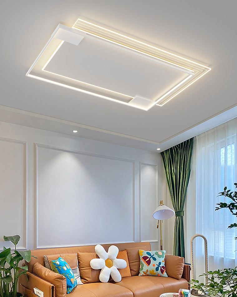 Flat Profile Geometric Recessed Ceiling Light