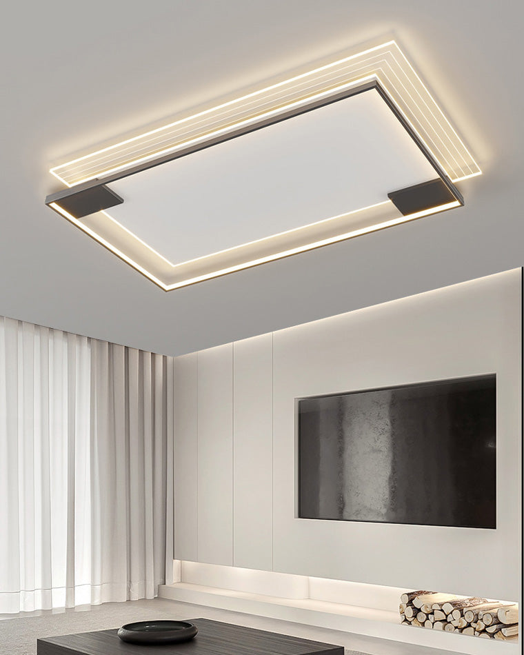 Flat Profile Geometric Recessed Ceiling Light