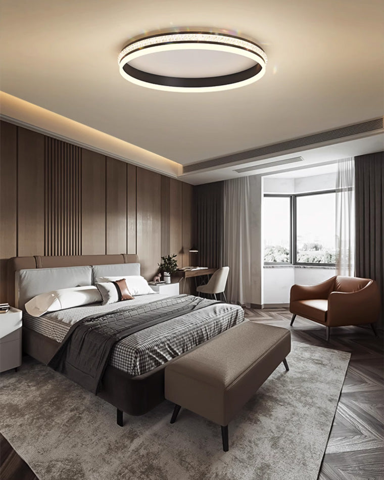 Black Square or Round LED Ceiling Light