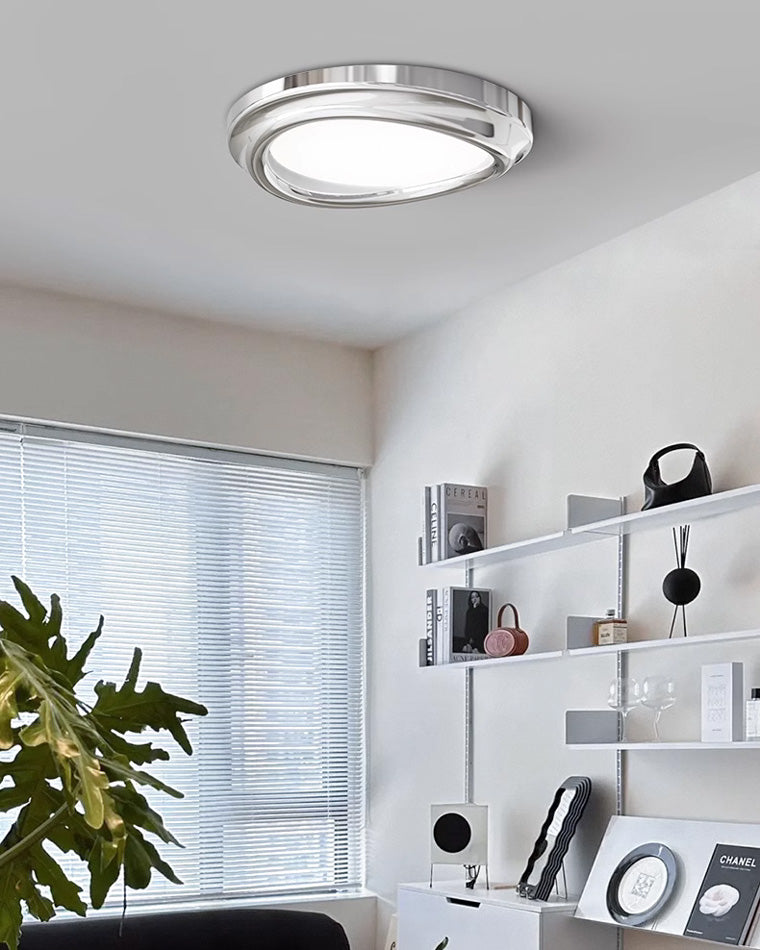 Round Chrome Ceiling Light