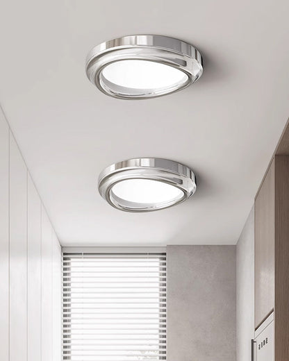 Round Chrome Ceiling Light