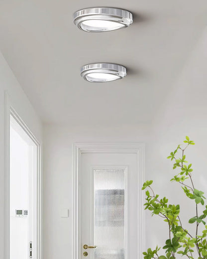 Round Chrome Ceiling Light