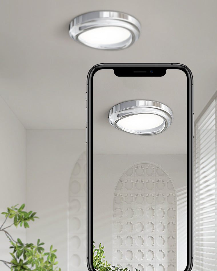 Round Chrome Ceiling Light
