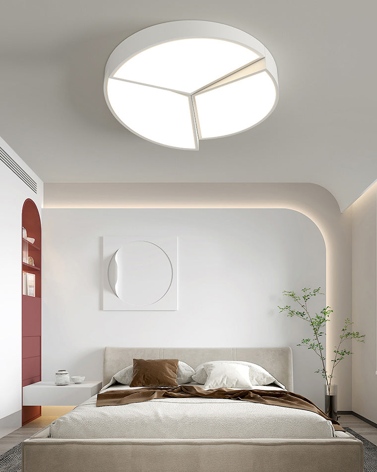 Modern Square or Wavy Ceiling Light in Frosted White