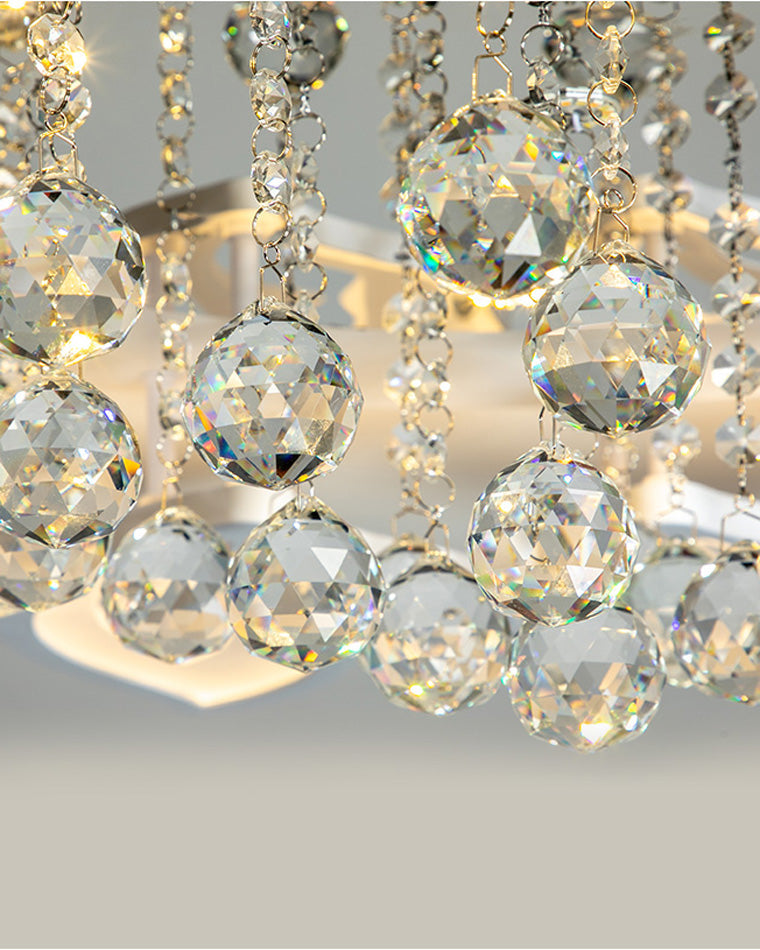 Plafonnier Encastré Cristal Fleurs Élégantes