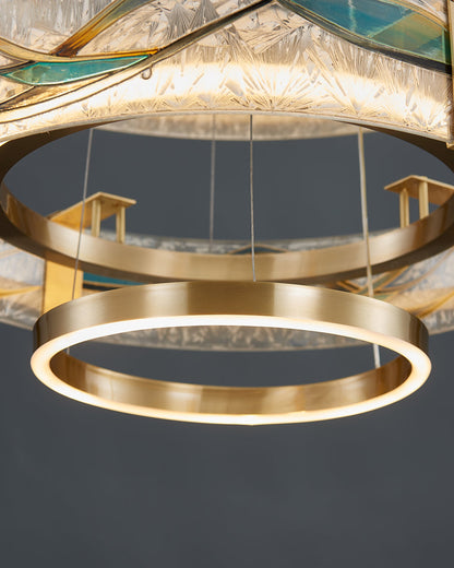 Round Enamel Nebula Chandelier