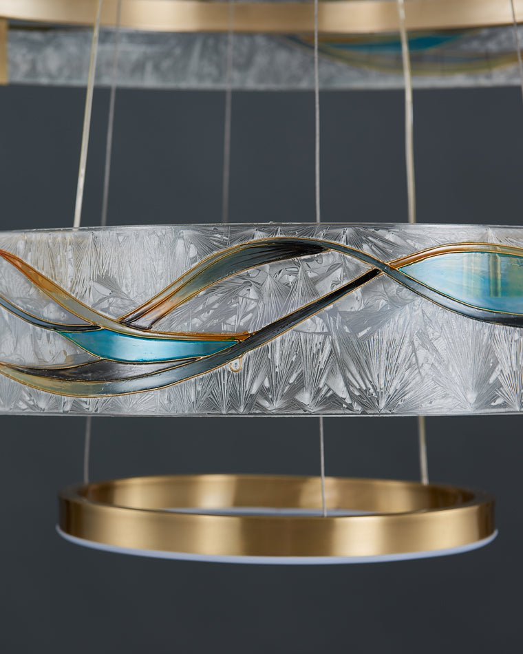 Round Enamel Nebula Chandelier