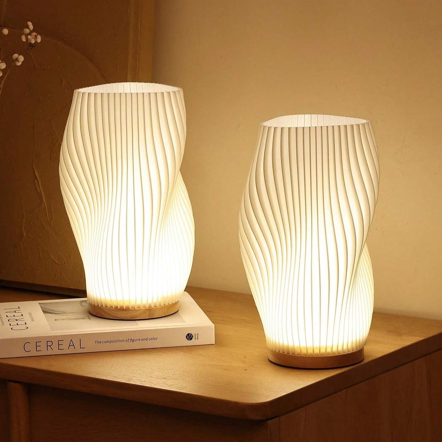 Lampe Sereine Wavecrest - Luminaire Décoratif Moderne pour Salon-2