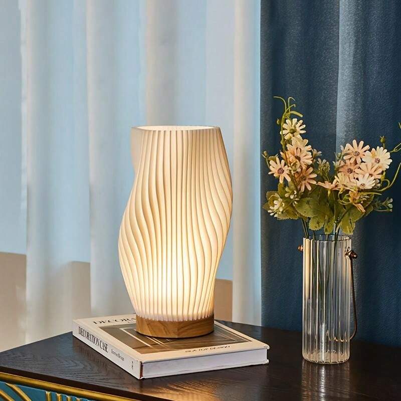 Lampe Sereine Wavecrest - Luminaire Décoratif Moderne pour Salon-3