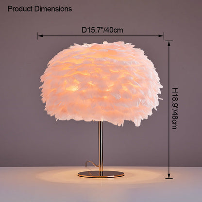 Table Lamp - Globe Feather