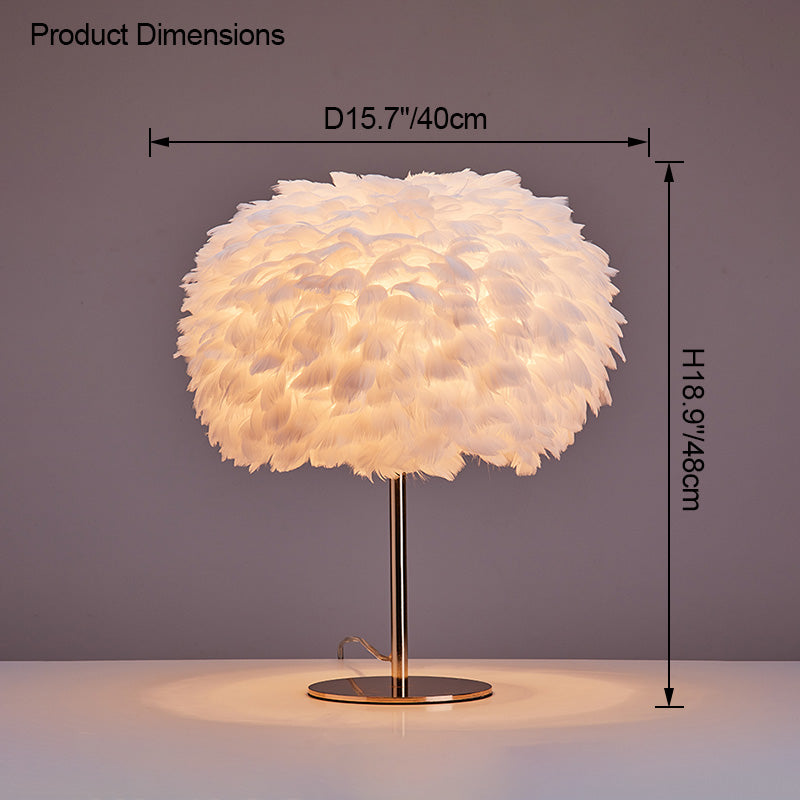 Table Lamp - Globe Feather