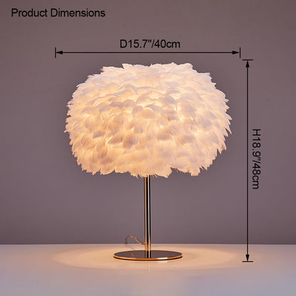 Table Lamp - Globe Feather