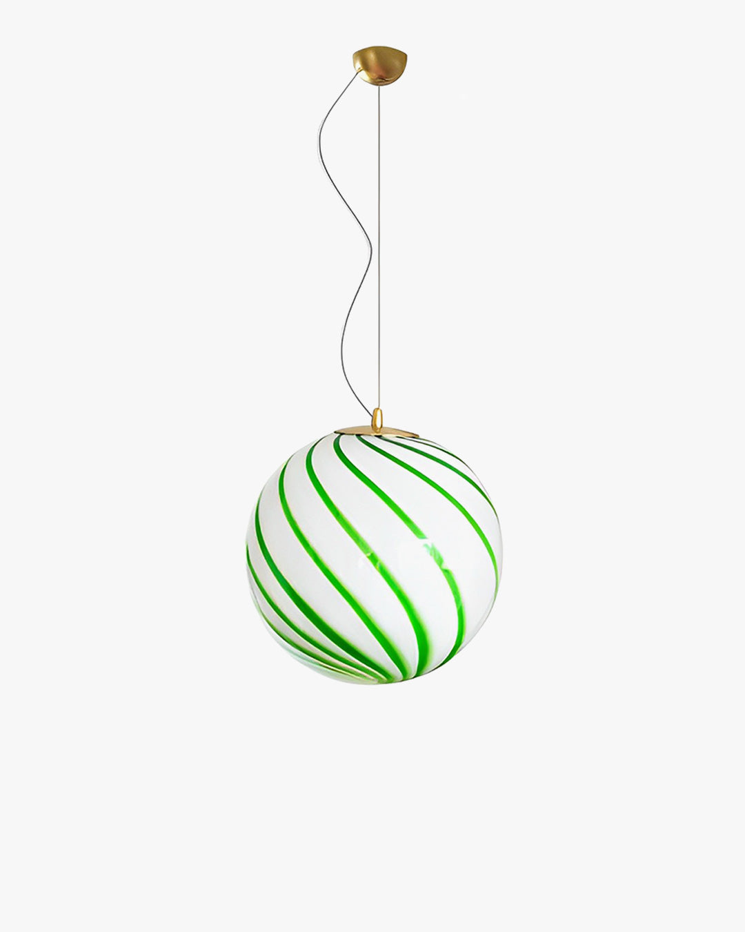 Swirling Glass Globe Pendant Light