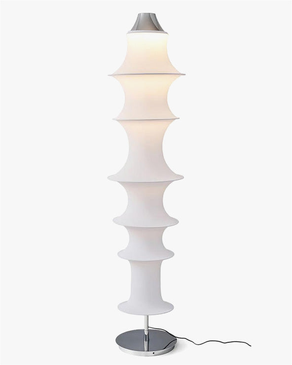 Japandi Silk Column Floor Lamp