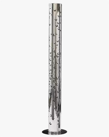 Cylindrical Floor Lamp with Butterfly Ambiance