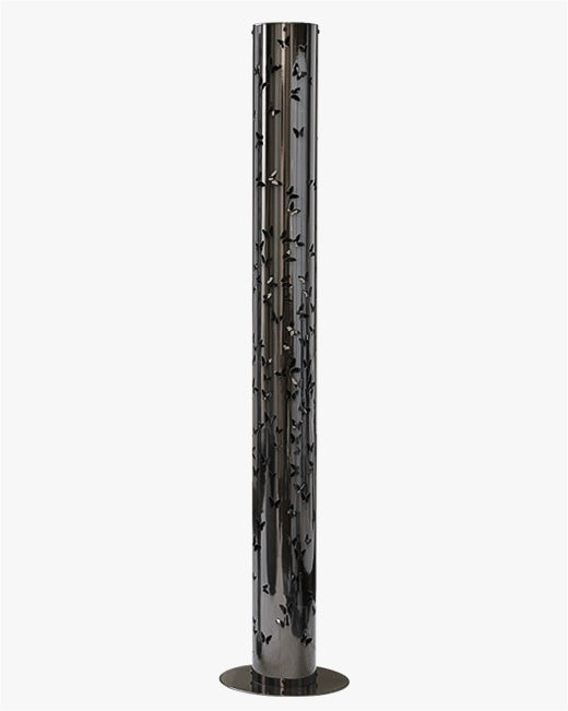 Cylindrical Floor Lamp with Butterfly Ambiance