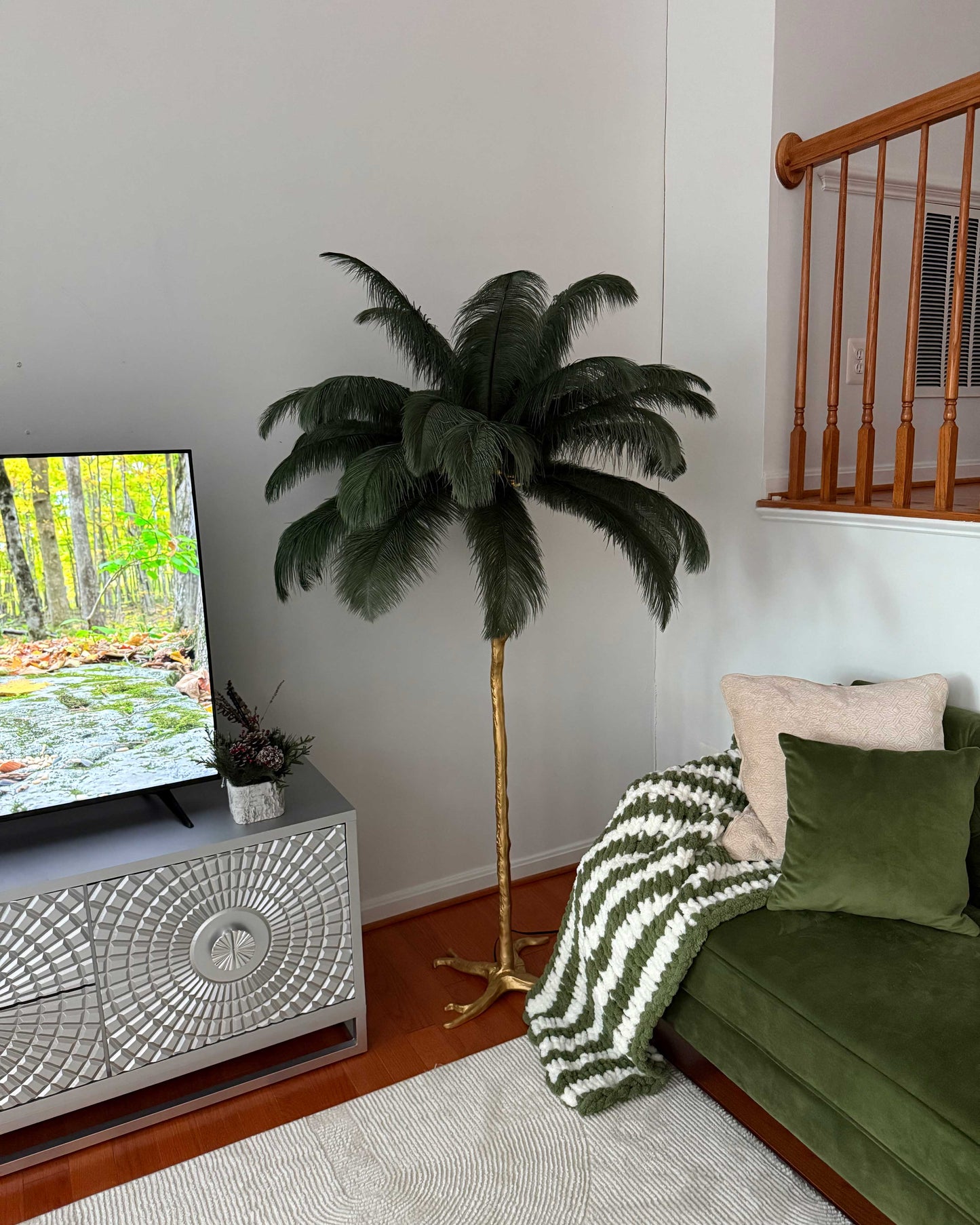 "Feather Oasis" Floor Lamp