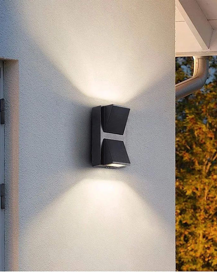 Applique Murale Extérieure Up & Down Noire – Éclairage Directionnel et Moderne