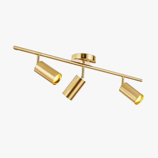 Plafonnier LED Aluminium Noir et Doré - Éclat Moderne-2