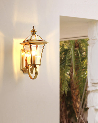 Solaria Outdoor Wall Light – Gold and Elegant