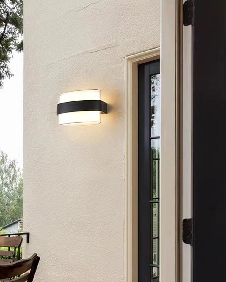 Applique Murale Extérieure GeoLumen Noir – Design Géométrique Moderne