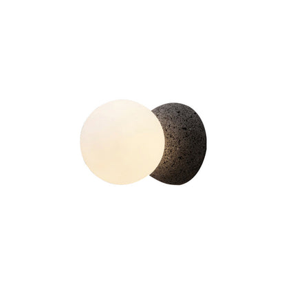 Spherical Glass and Concrete Wall Light