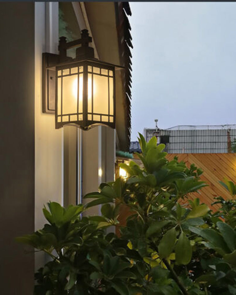 Handcrafted Outdoor Wall Sconce – Black or Vintage Copper Finish