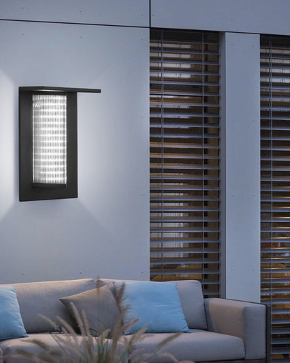 Black Eclipse Solar Sconce – Energy-Efficient Outdoor Wall Lighting