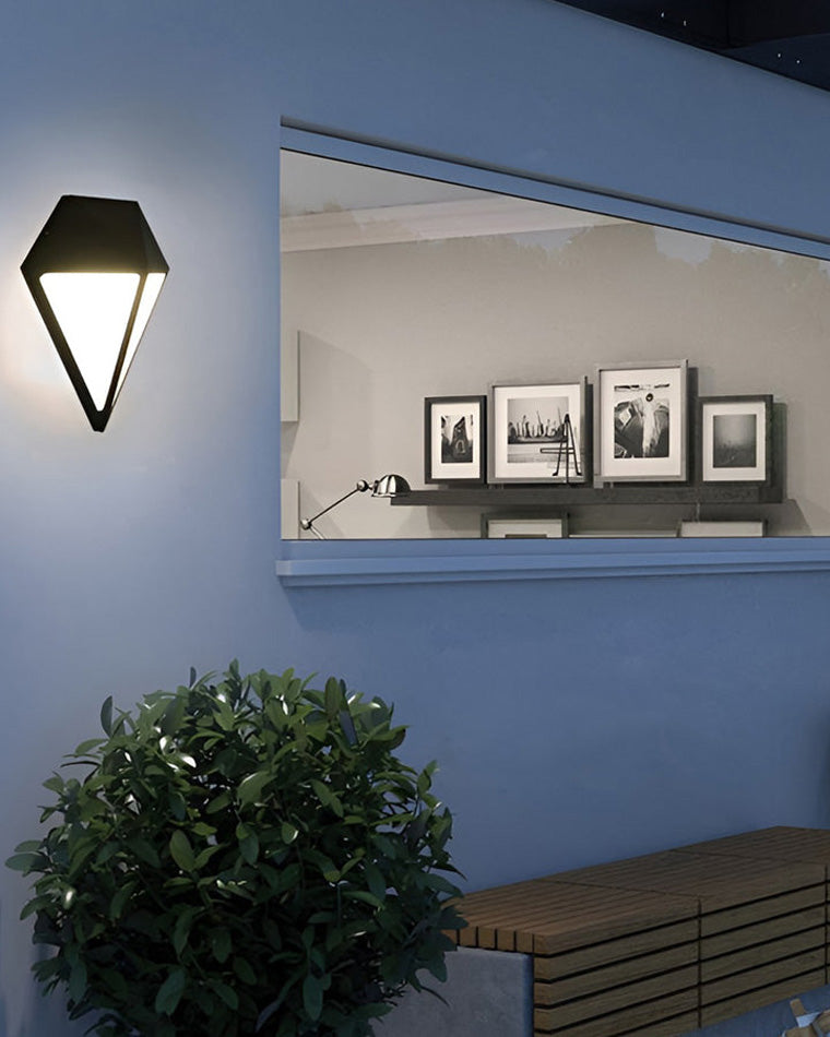 Prisma Black Outdoor Wall Sconce – Elegant Geometric Glow