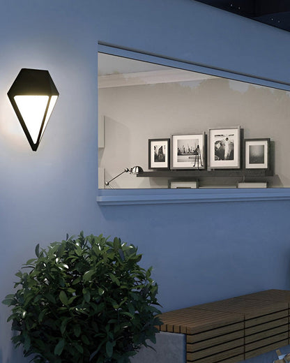 Prisma Black Outdoor Wall Sconce – Elegant Geometric Glow