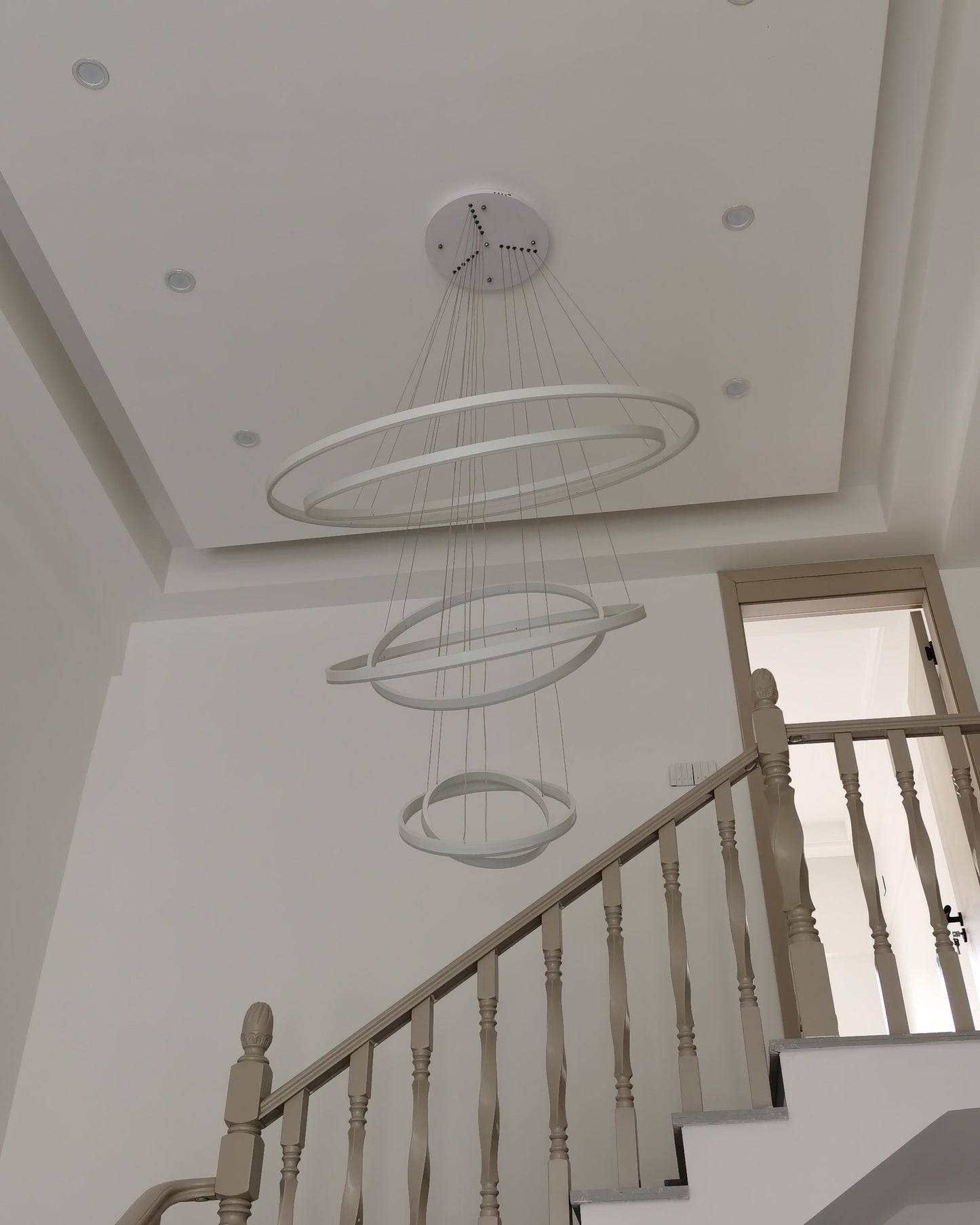LED Ring Chandelier - Cascading Elegance