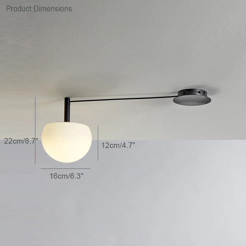 Frosted Glass Globe Ceiling Light