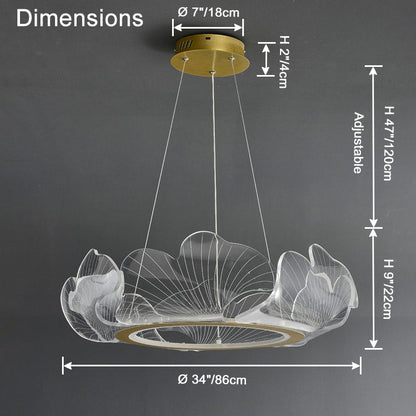 Ginkgo Leaf Chandelier - Natural Elegance