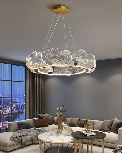 Ginkgo Leaf Chandelier - Natural Elegance