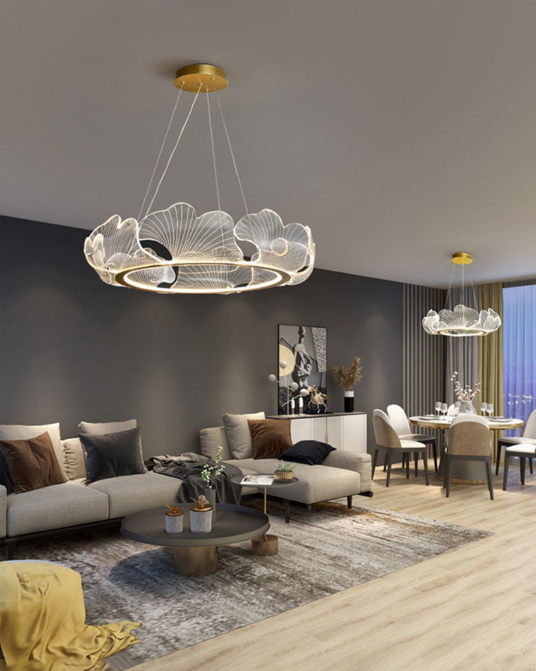 Ginkgo Leaf Chandelier - Natural Elegance