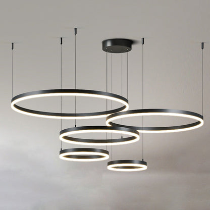 LED Ring Chandelier - Halo Rings