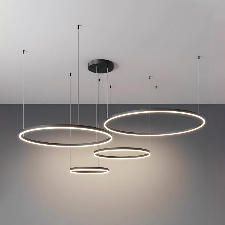 LED Ring Chandelier - Halo Rings