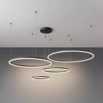 LED Ring Chandelier - Halo Rings
