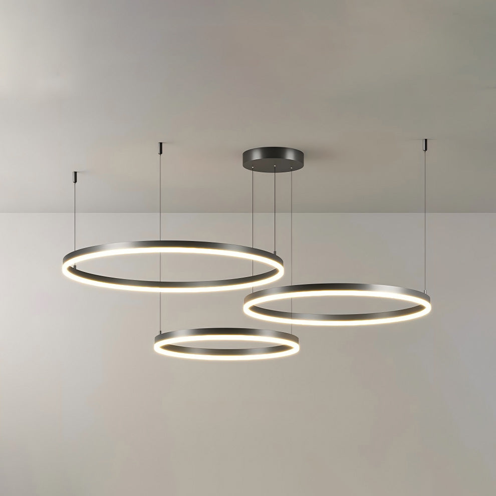 LED Ring Chandelier - Halo Rings
